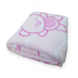 Cobertor prime baby Hazime  Urso rosa Ref.54696